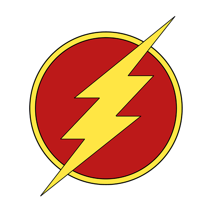680x678 How To Draw The Flash Logo