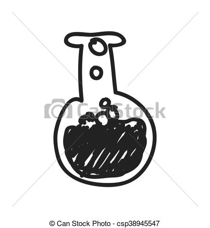 433x470 Flask Icon Sketch And Science Design Vector Graphic Sketch