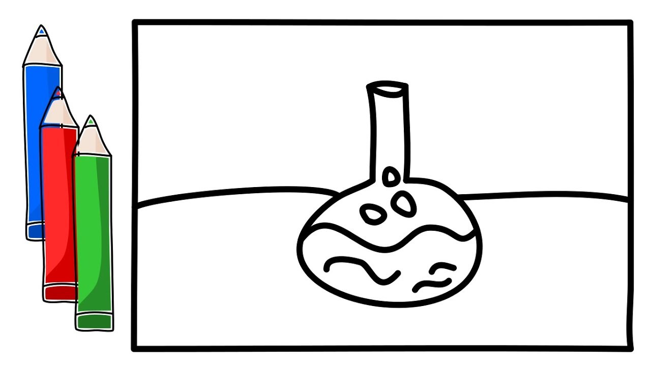 1280x720 How To Drawing A Flask And Coloring It For Kids Drawing For Kids