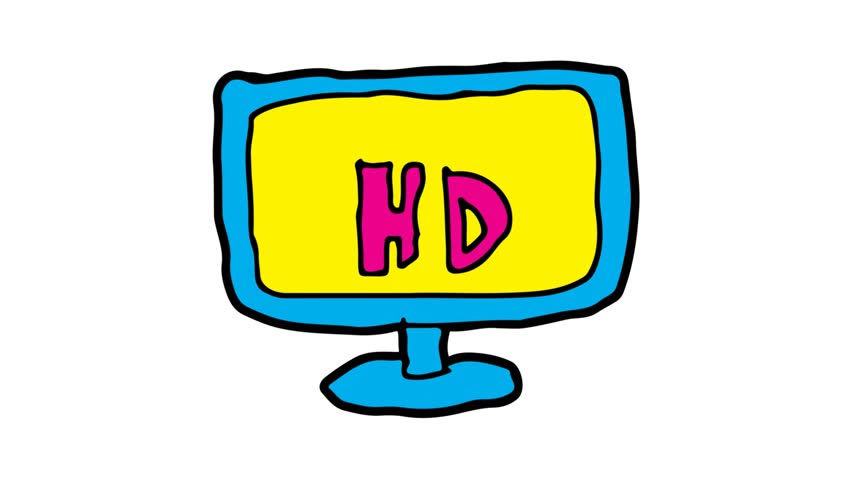 852x480 Flat Screen Tv Sketch Stock Video Footage