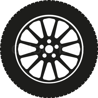 320x320 The Tire Icon Wheel Symbol Flat Stock Vector Colourbox