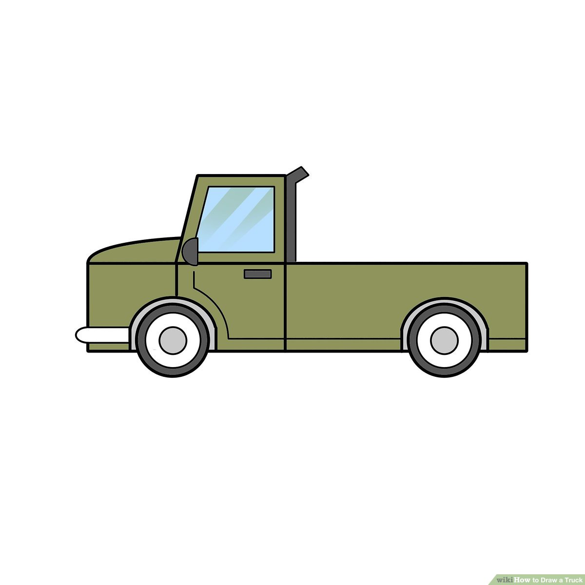Flatbed Truck Drawing