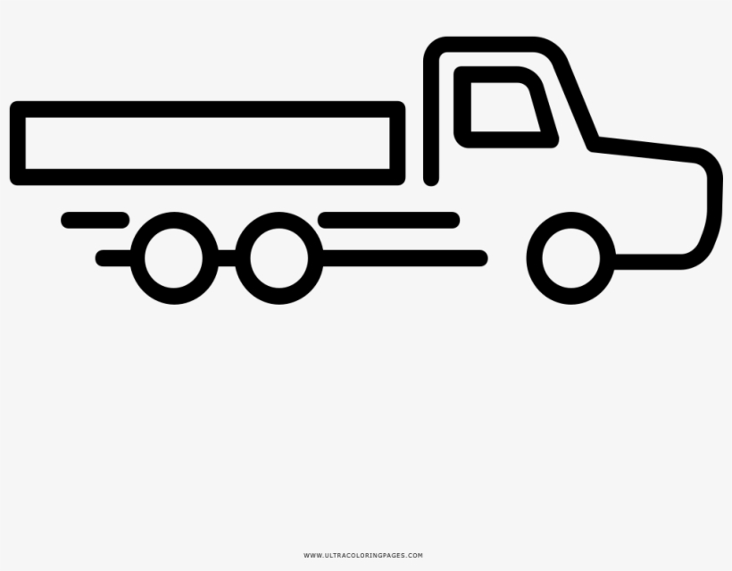 820x639 Flatbed Truck Coloring Page