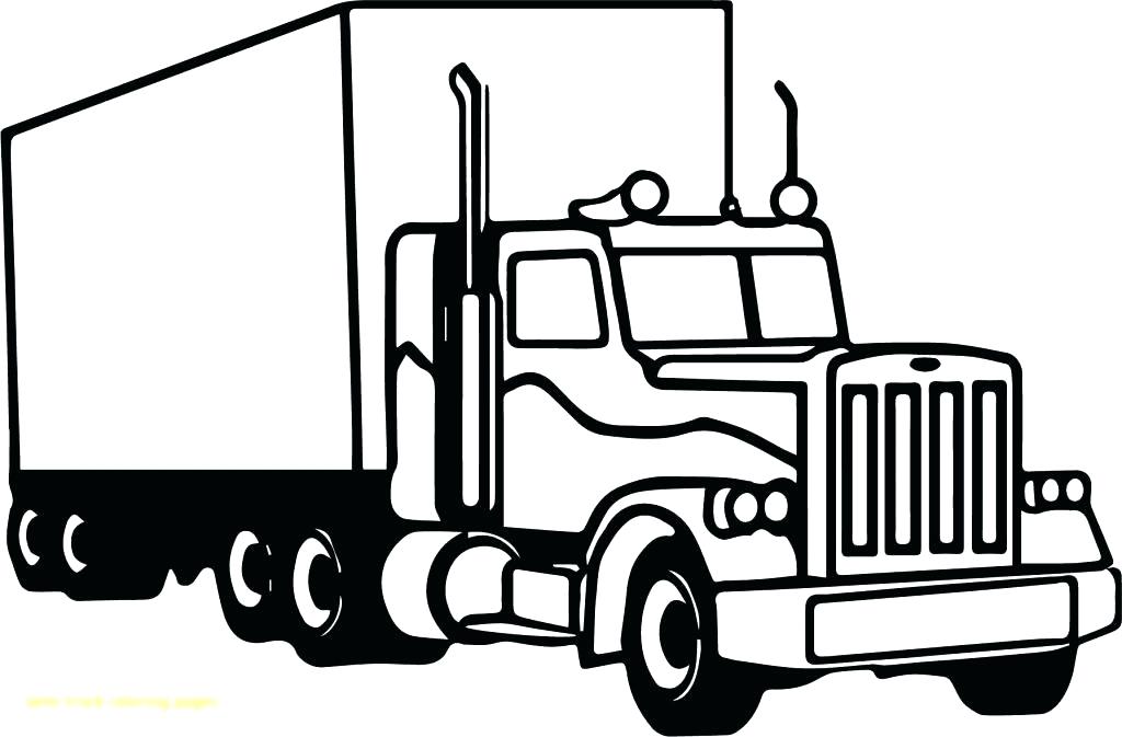 1024x673 Flatbed Truck Coloring Pages