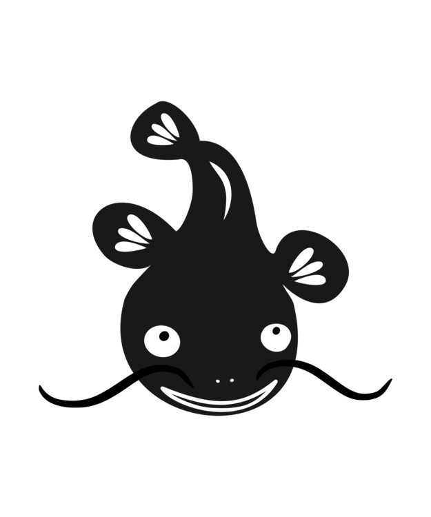 625x750 Collection Of Free Catfish Drawing Blue Download On Ui Ex