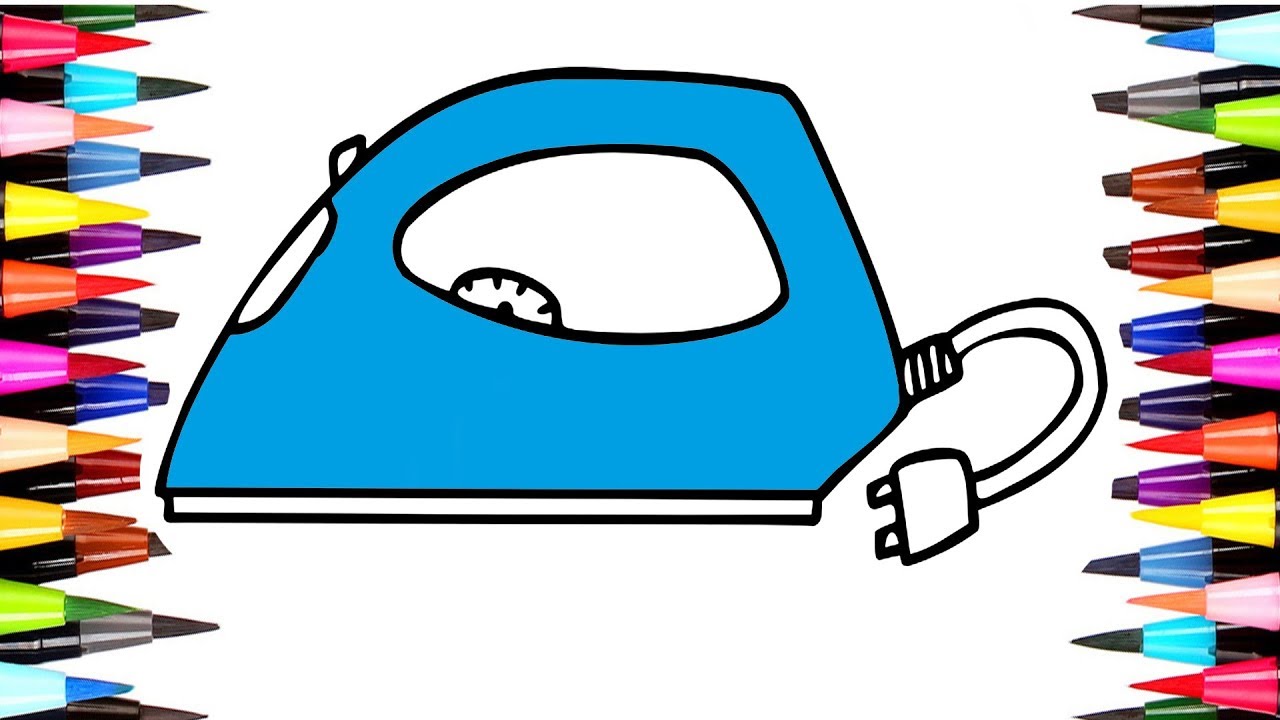 1280x720 How To Draw Flat Iron Coloring Pages For Kids