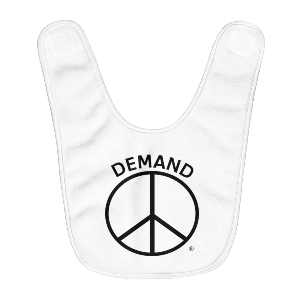 1200x1200 fleece baby bib demand peace