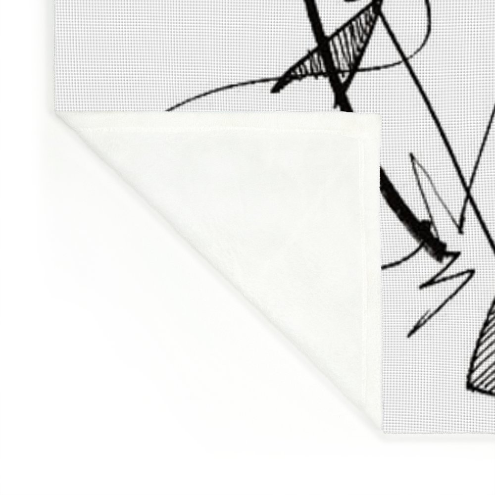 1000x1000 modern drawing fleece blanket for sale