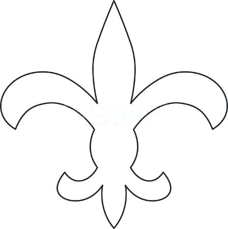 448x450 Printable Fleur De Lis Coloring Pages