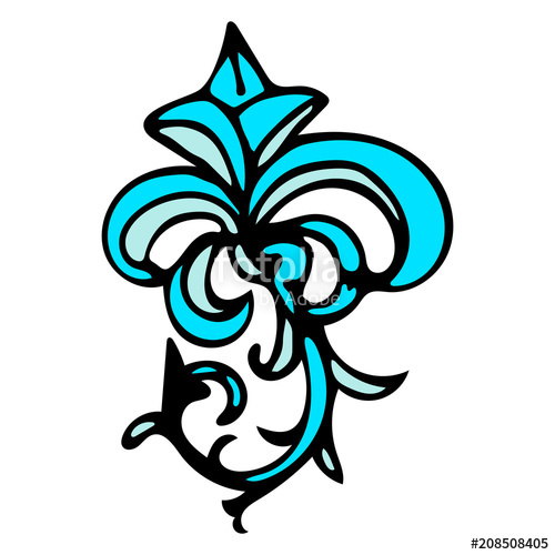 500x500 Cute Damask, Fleur De Lis Abstract Seamless Pattern With Hand
