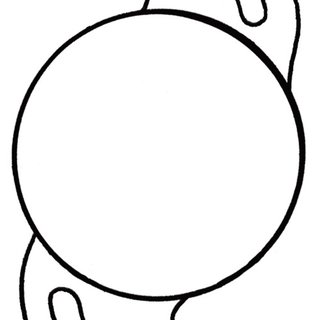 320x320 schematic drawing of a c iol with wide haptic optic