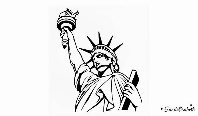 794x467 applied fusible statue of liberty usa black flex etsy