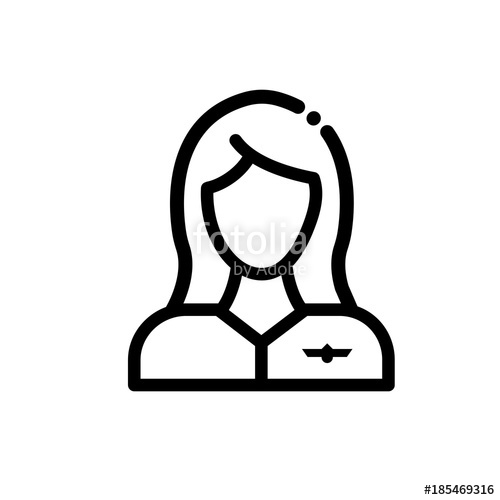 500x500 Flight Attendant Vector Icon Stock Image And Royalty Free Vector