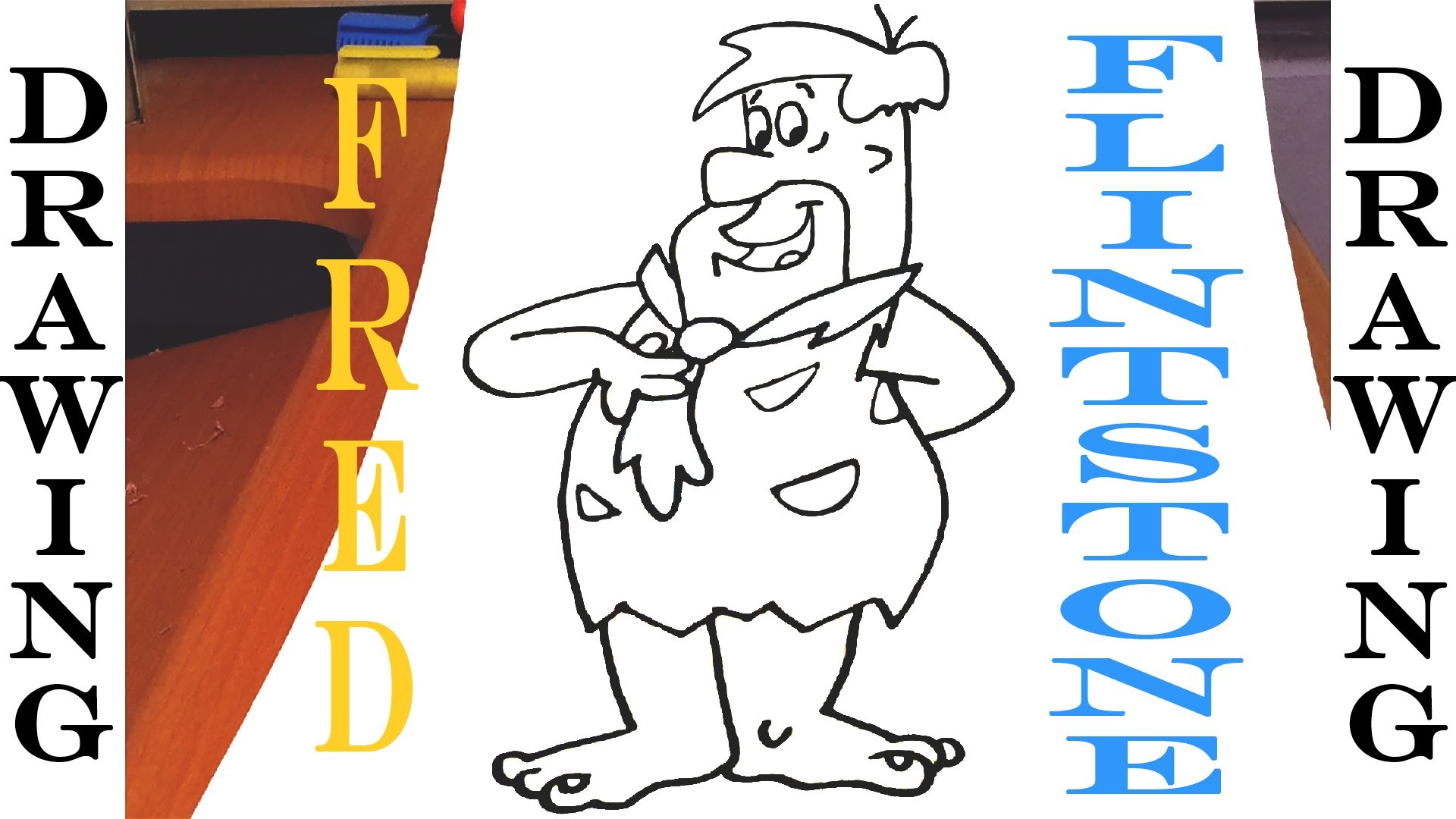 1920x1080 how to draw fred flintstone easy