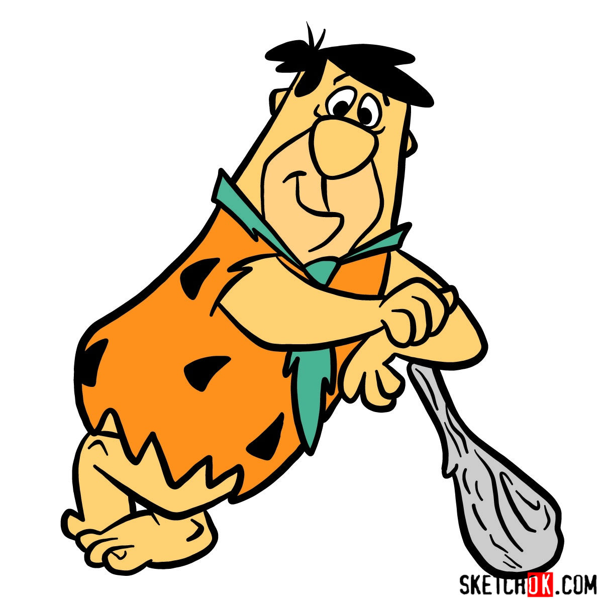 1200x1200 how to draw fred flintstone