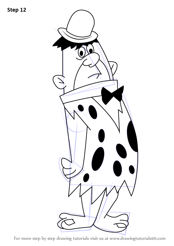 597x844 Learn How To Draw Joe Rockhead From The Flintstones
