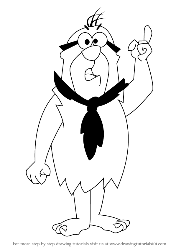 597x844 learn how to draw mr slate from the flintstones