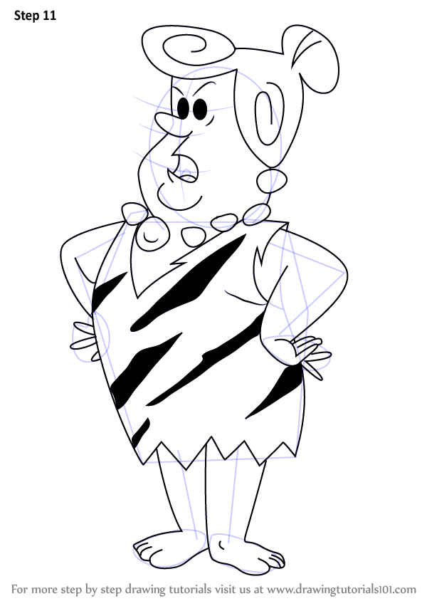 593x844 Learn How To Draw Pearl Slaghoople From The Flintstones