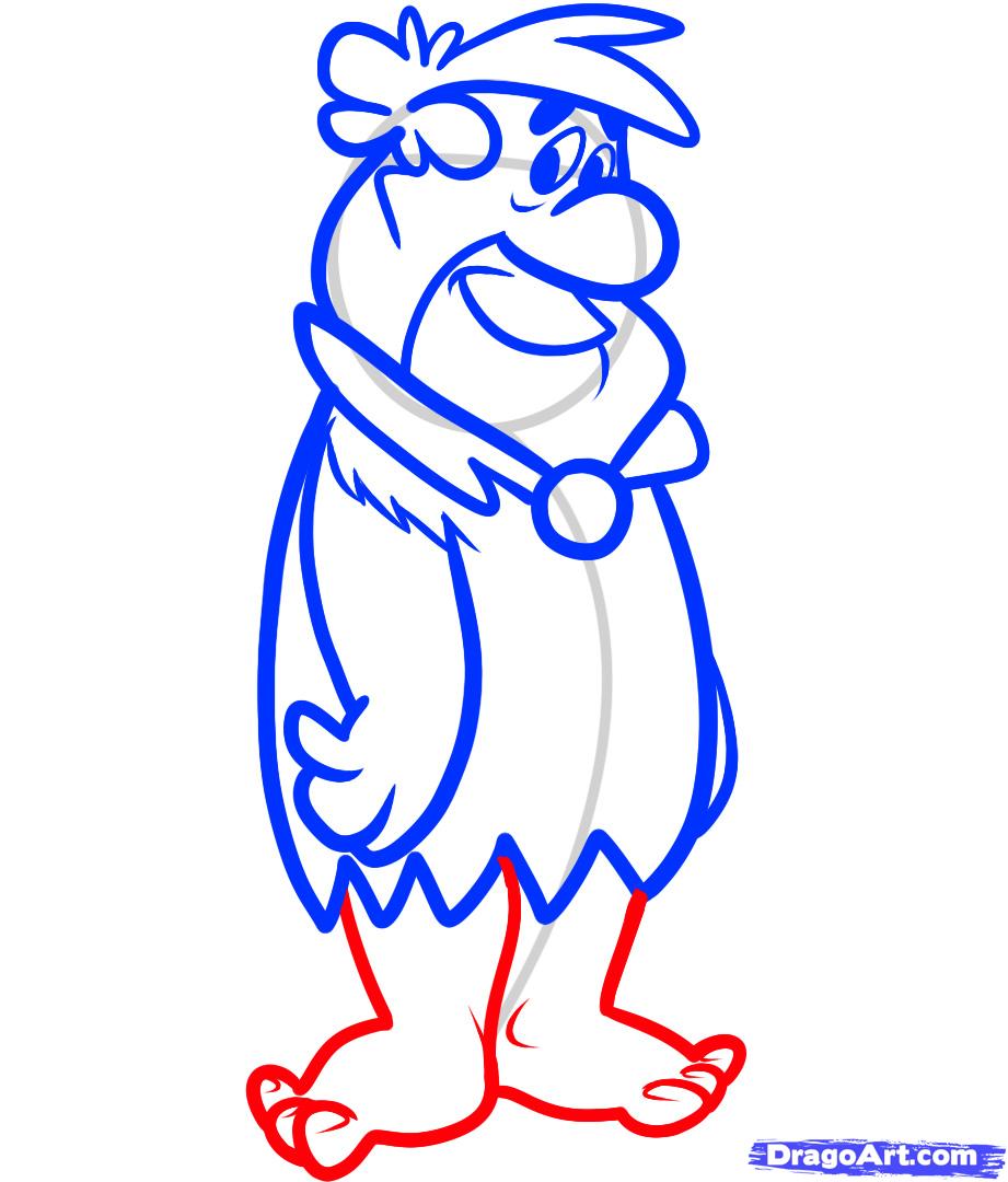 921x1080 step how to draw fred flintstone