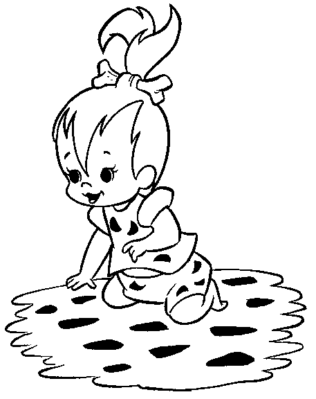 457x576 coloring pebbles flintstone picture