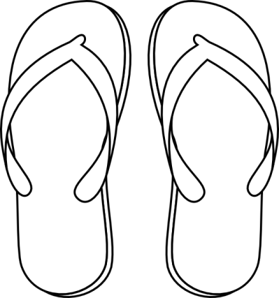 399x427 Download Free Png Drawing Of A Flip Flop Flip Flops Clip Art
