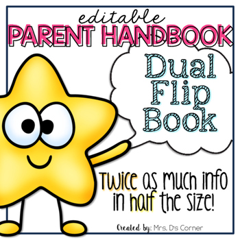 350x350 editable parent handbook { dual tab flip book }