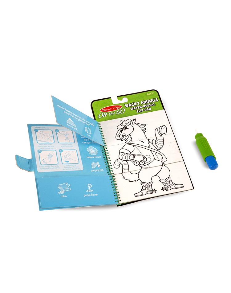 750x950 melissa doug water wow! book wacky animals flip pad