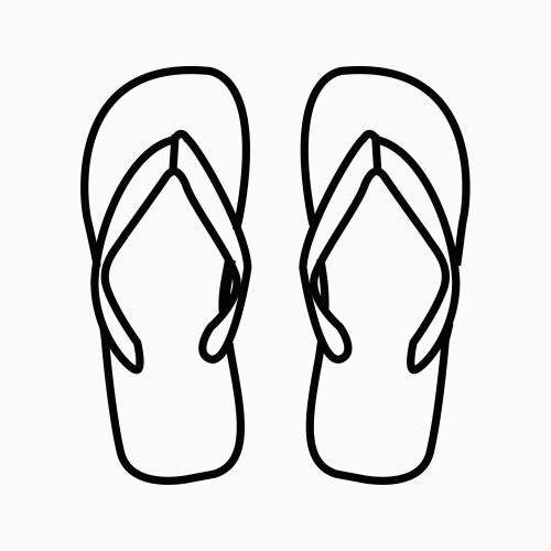 500x500 Flip Flop Line