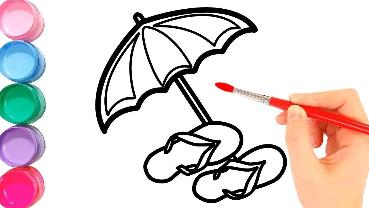 1280x720 Glitter Umbrella Flip Flops