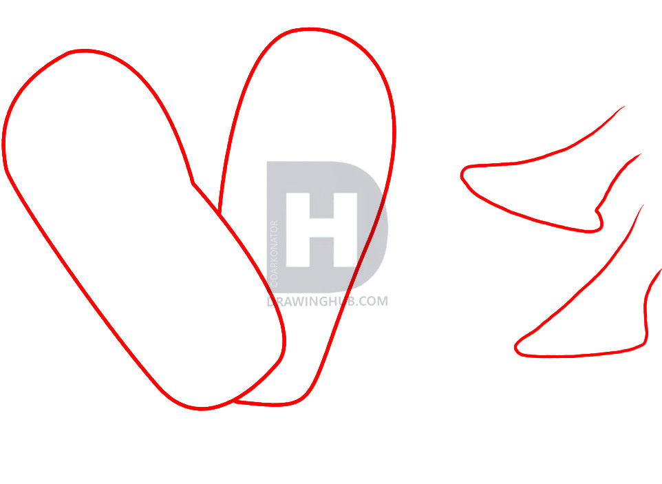 962x703 How To Draw Flip Flops, Step