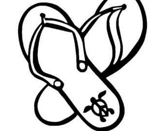 340x270 Flip Flop Clip Art Black Clipart Collection