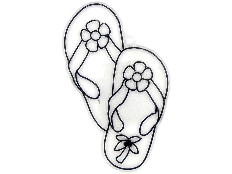 965x722 Flip Flops Flop Coloring Page