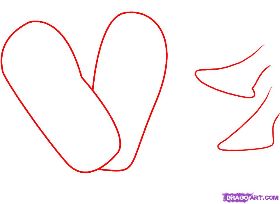962x703 How To Draw Flip Flops, Step