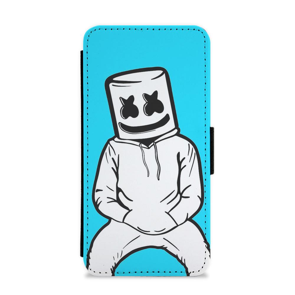 1000x1000 Blue Marshmello Flip Wallet Phone Case