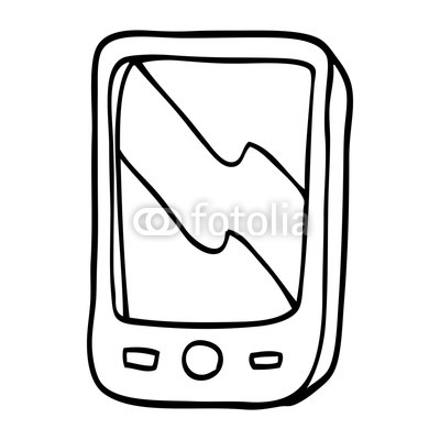 400x400 Line Drawing Cartoon Mobile Phone Buy Photos Ap Images