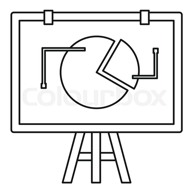 800x800 Flip Chart With Statistics Icon Stock Vector Colourbox