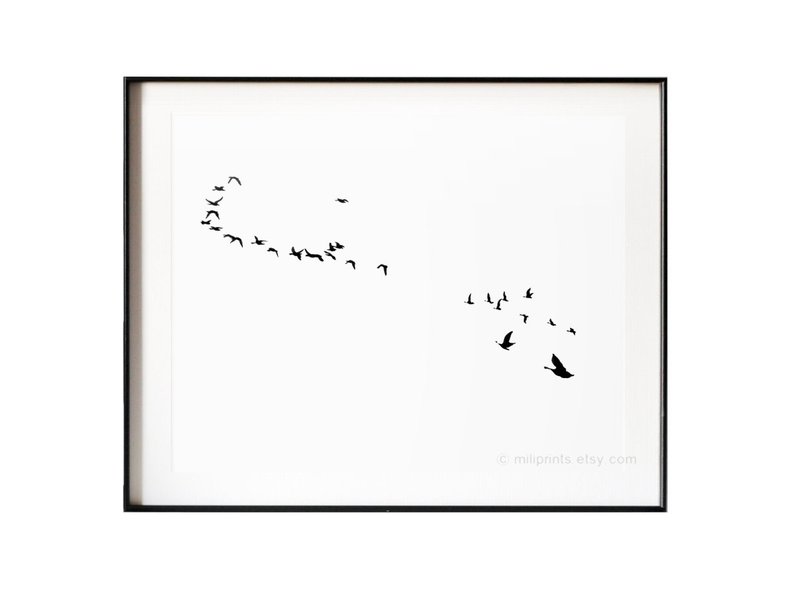 794x592 Bird Drawing Flying Birds Wall Art Large Art Print Above Etsy