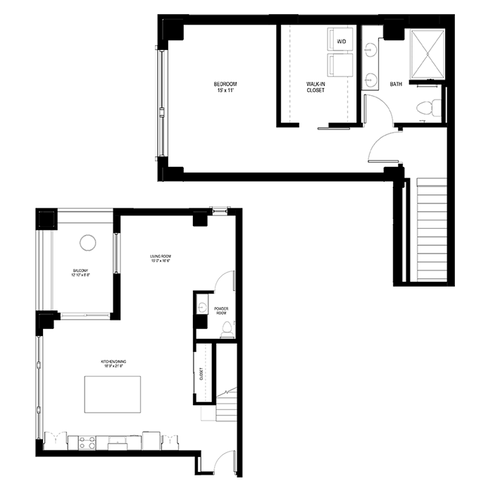 700x700 Spacious North Loop Minneapolis Condominium Penthouse Floor Plans