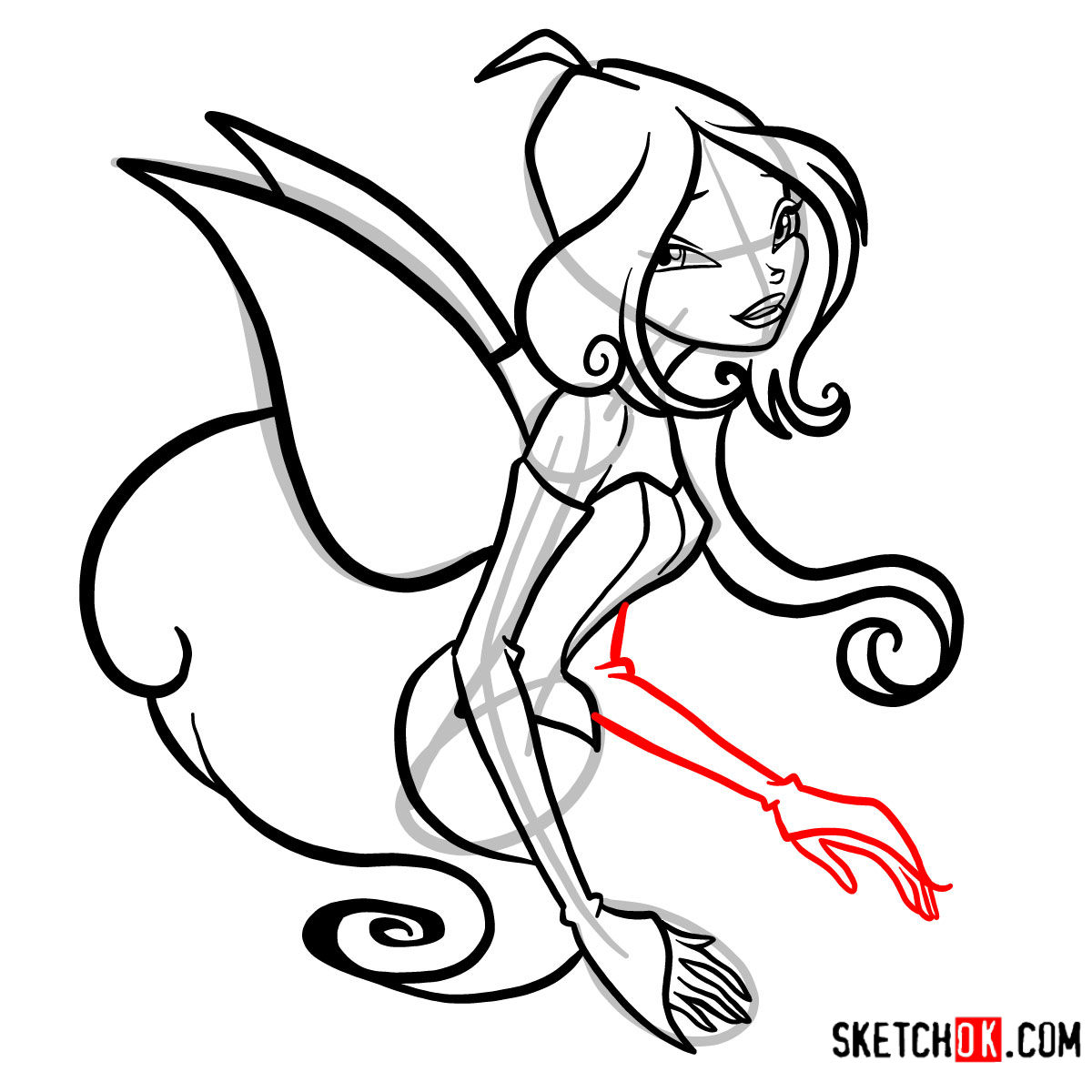 1200x1200 How To Draw Flora With Fairy Wings