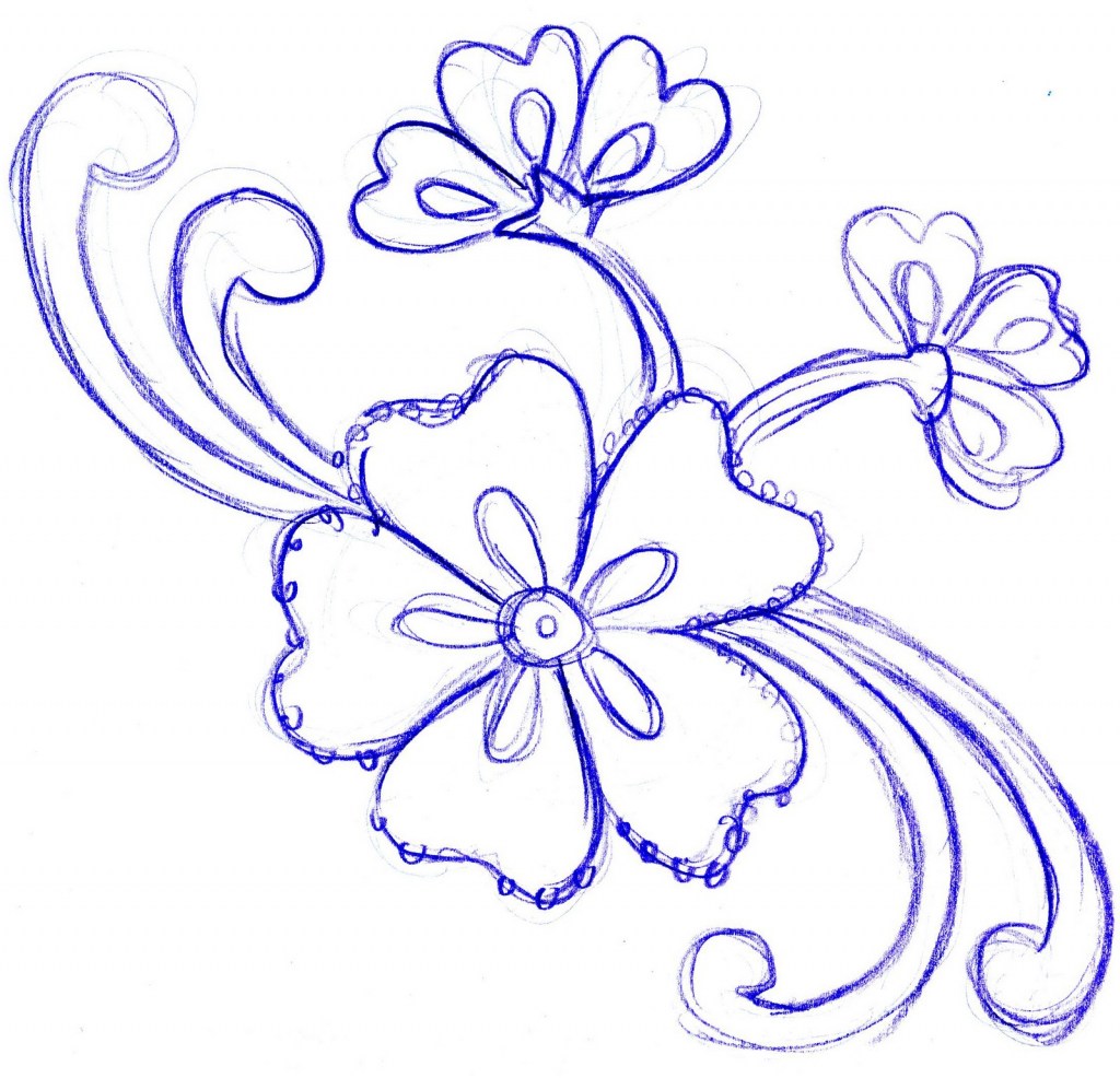 1024x986 Floral Design Drawing Easy