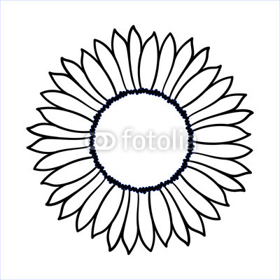 400x400 Vector Doodle Sunflower Illustration Simple Hand Drawn Icon