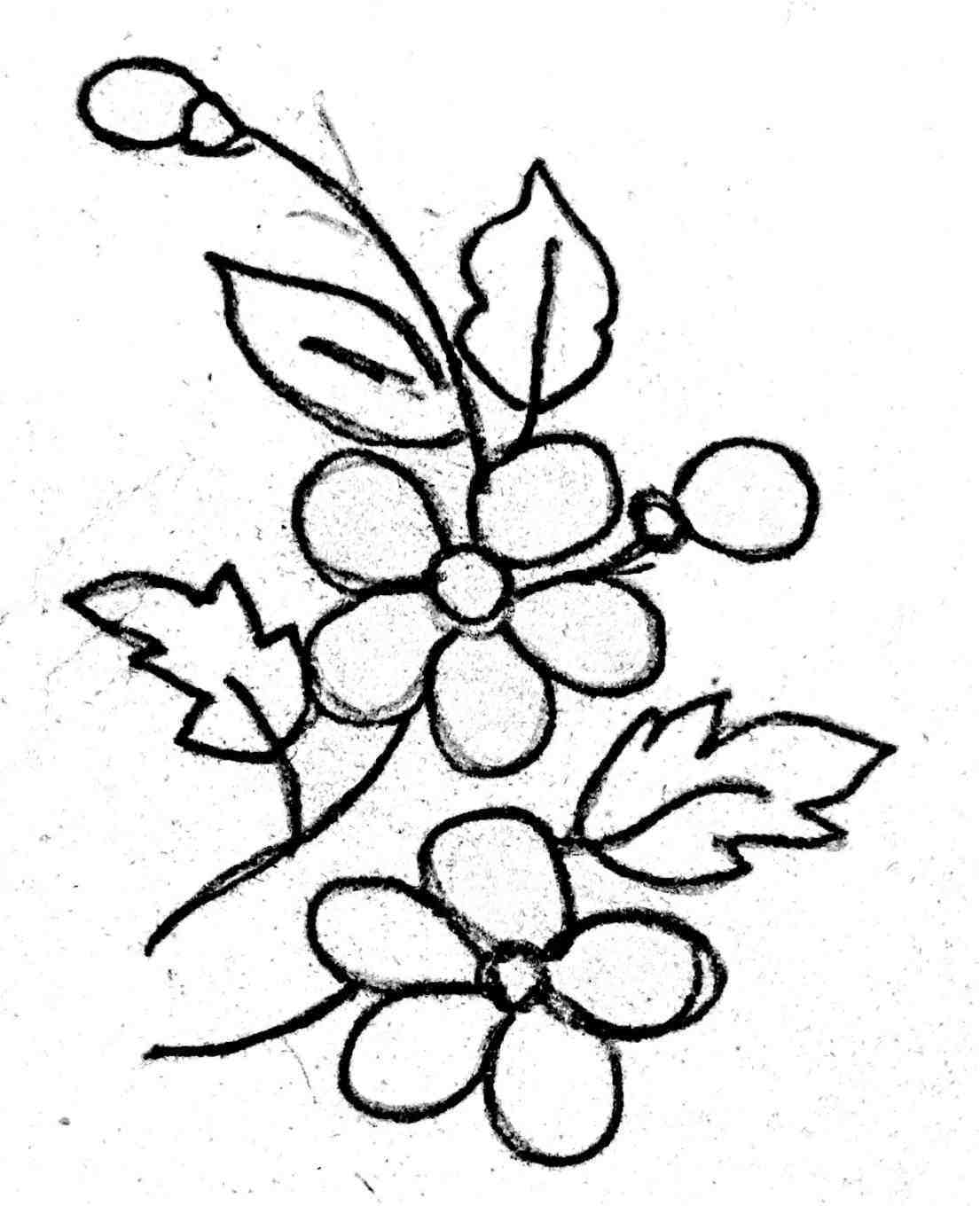 1105x1360 Easy Flower Pattern To Draw