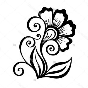 300x300 Simple Designs Of Flowers For Drawing Beautiful Decorative Flower