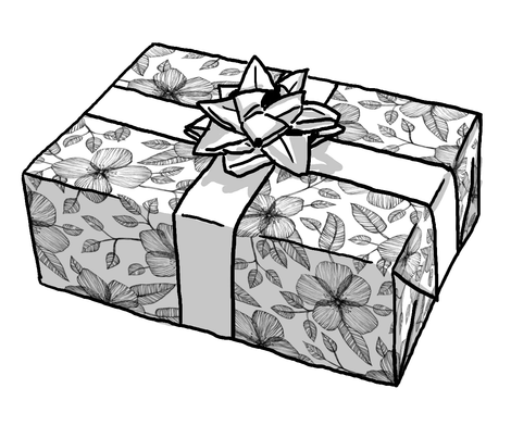 470x403 Black White Floral Line Drawing Pattern Wallpaper