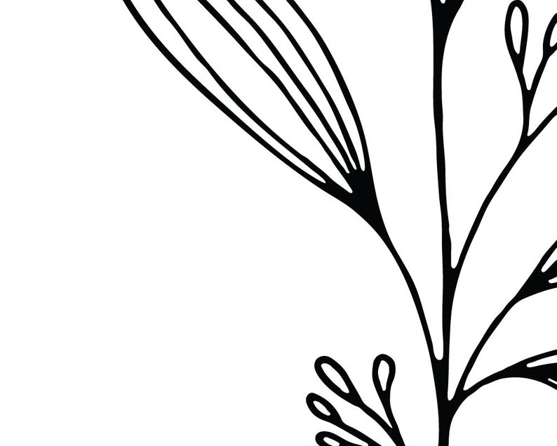 794x635 Floral Print Set Of Prints Botanical Line Art Printable Wall Etsy