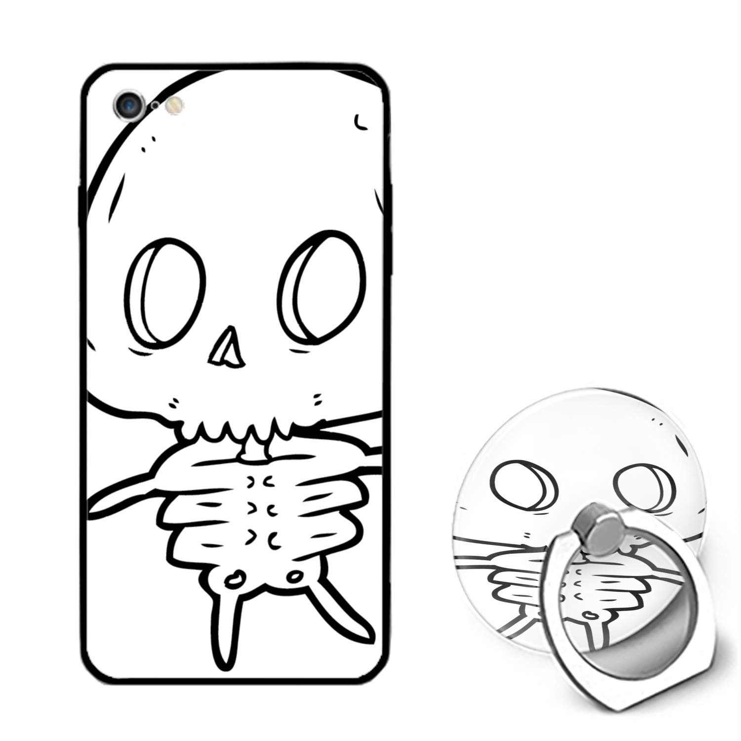 1500x1500 Lovely Skeleton Floral Print Pc Cellphone Case