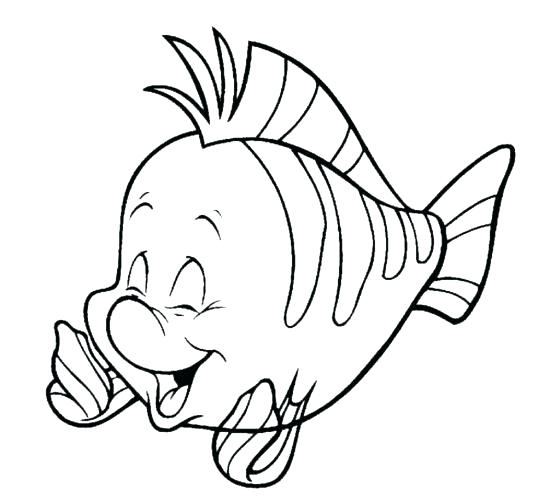 550x502 Flounder Coloring Pages Ariel And Dpalaw