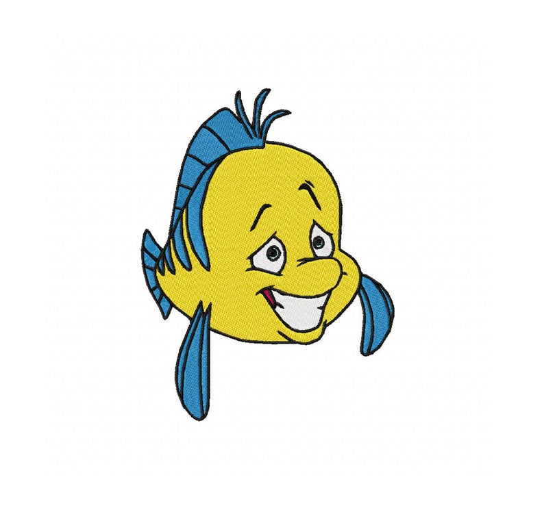 794x748 Flounder Machine Embroidery Design Etsy