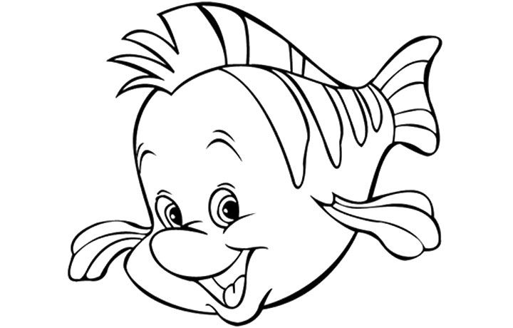 720x460 Flounder Drawing Drawing! In Cartoon Fish, Mermaid