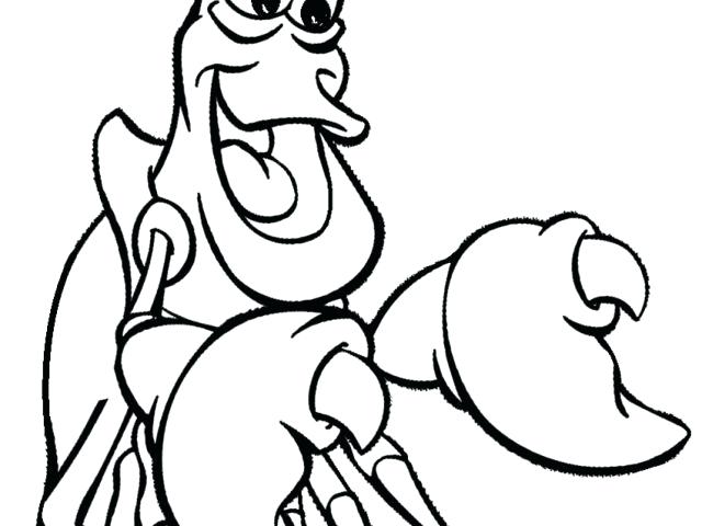 640x480 Sebastian Coloring Pages Flounder Coloring Pages